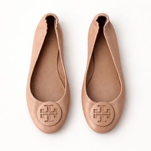TORY BURCH Minnie Travel Leather Ballet Flat